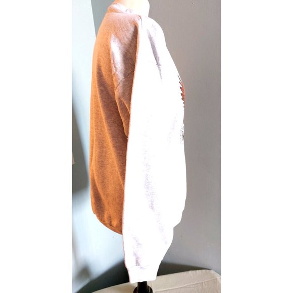 Vintage Bald Eagle American Flag Crewneck Sweatshirt Large Gray Cotton Grove - Picture 5 of 7